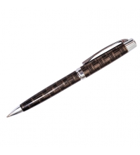 Ручка шариковая Delucci черная, 0,8мм, корпус коричнево-черный, механизм поворотный, инд.уп.