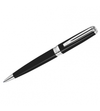 Ручка шариковая Exception Slim Black Lacquer ST синяя, 1мм, корпус черный/хром, повор., подар.уп