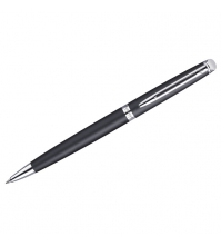 Ручка шариковая Hemisphere 2010 Matt Black CТ синяя, 1мм, корпус черный/хром, поворотн., подар.уп.