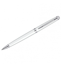 Ручка шариковая Hemisphere 2010 White CТ синяя, 1мм, корпус белый/хром, поворотн., подар.уп.