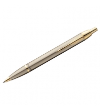 Ручка шариковая IM Metal Brushed Metal GT синяя, 0,7мм, корпус золото, автоматический, подар.уп.