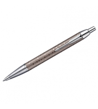 Ручка шариковая IM Premium Brown Shadow синяя, 1мм, подар.уп.