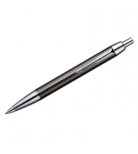 Ручка шариковая IM Premium Deep Gun Metal Chiselled CT синяя, 0,7мм, корпус серый, подар.уп.