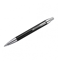 Ручка шариковая IM Premium Matte Black CT синяя, 0,7мм, корпус черный/хром, подар.уп.