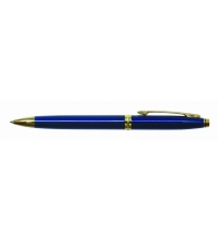Ручка шариковая Silver Luxe синяя, 0,7мм, корпус синий, механизм поворотный, инд. упак.