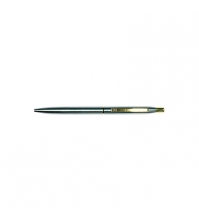 Ручка шариковая Sterling синяя, 0,7мм, корпус хром/золото, механизм автоматический