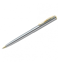 Ручка шариковая Velvet Prestige синяя, 0,7мм, корпус хром/золото, поворотная, пластик. футляр