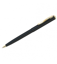 Ручка шариковая Velvet Prestige синяя, 0,7мм, корпус черный/золото, поворотная, пластик.футляр