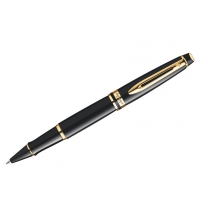 Ручка-роллер Expert Black GT черная, 1мм, корпус черный/золото, подар.уп