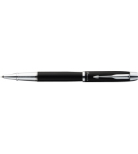 Ручка-Роллер IM Black CT черная, 0,5мм, корпус черный/хром, подар.уп.