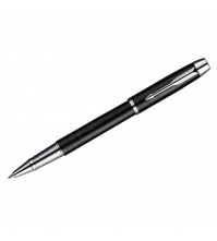 Ручка-Роллер IM Premium Matte Black CT черная, 0,5мм, корпус черный, подар.уп.
