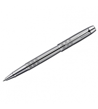 Ручка-Роллер IM Premium Shiny Chrome Chiselled CT черная, 0,5мм, корпус хром, инд. упак.