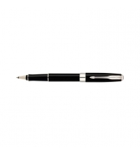 Ручка-Роллер Sonnet Black Laque CT черная, 0,5мм, корпус черный/хром, подар.упак.