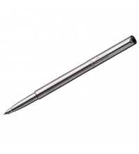 Ручка-роллер Vector Stainless Steel синяя, 1мм, подар. уп.