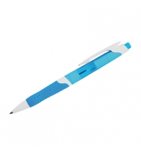 Ручка шариковая автоматическая F-10, синяя, 0,7мм, грип, ассорти