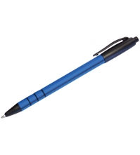 Ручка шариковая автоматическая Trio, синяя, 0,7мм, антискол. корпус, ассорти
