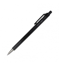 Ручка шариковая автоматическая синяя, 0,7мм, черный прорезиный корпус