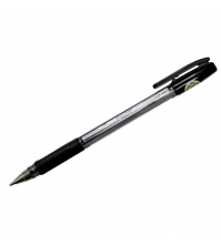 Ручка шариковая BPS, черная, 1мм, грип