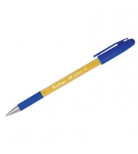 Ручка шариковая BR-yellow, синяя, 0,7мм, грип