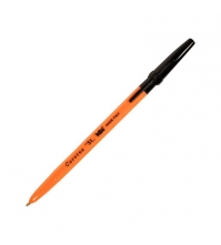 Ручка шариковая Corvina 51, черная, 1мм, желтый корпус