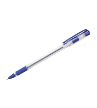 Ручка шариковая School, синяя, 1мм, грип, на масляной основе