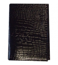 Обложка для автодокументов и паспорта OfficeSpace кожа тип 2, черный, крокодил