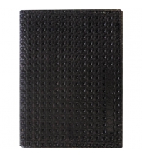 Обложка для автодокументов и паспорта OfficeSpace кожа тип 3, черный, плетенка