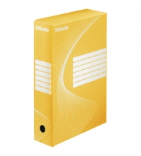 Короб архивный Boxy, картон, 80мм, желтый