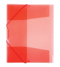 Папка на резинке Line А4, 400мкм, полупрозрачная красная