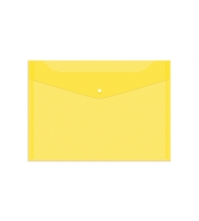 Пaпка-конверт на кнопке А4, 120мкм, желтая