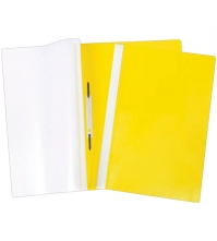 Папка-скоросшиватель пластик. А4, 160мкм, желтая с прозр. верхом