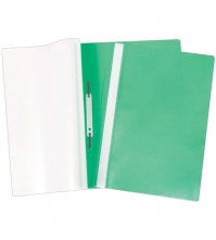 Папка-скоросшиватель пластик. А4, 160мкм, зеленая с прозр. верхом