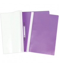 Папка-скоросшиватель пластик. А4, 160мкм, фиолетовая с прозр. верхом
