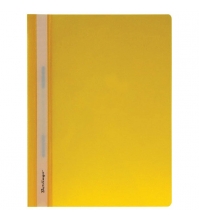 Папка-скоросшиватель пластик. А4, 180мкм, желтая с прозр. верхом