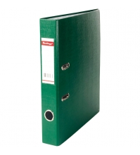 Папка-регистратор 50мм, бумвинил, с карманом на корешке, зеленая
