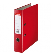 Папка-регистратор Esselte Economy, 75мм, картонная с полипропиленовой пленкой, красная