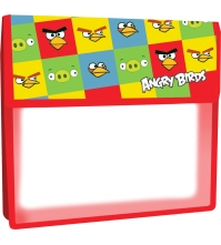 Папка для тетрадей 2 отделения, А5, Angry Birds, пластик, на липучке