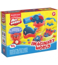 Масса для лепки Imaginary World  2 цвета*35г с формочками