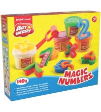Масса для лепки Magic Numbers  4 цвета*35г с формочками