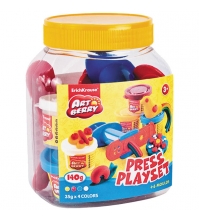 Масса для лепки Press Playset 4 цвета*35г в пластиковой банке