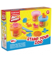 Масса для лепки Stamp Your Zoo 3 цвета*35г