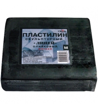Пластилин скульптурный Лицей, оливковый, мягкий 500гр.