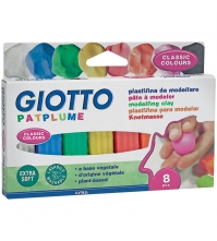 Пластилин GIOTTO PATPLUME 08 цветов, 200гр., картон