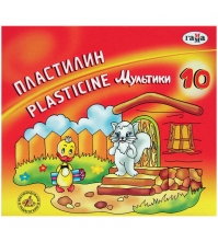 Пластилин Мультики 10 цветов, 200гр., со стеком