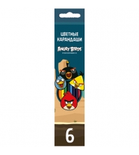 Карандаши Angry Birds-2 06цв., картон. уп., европодвес