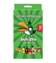 Карандаши Angry Birds 18цв., картон. уп., европодвес