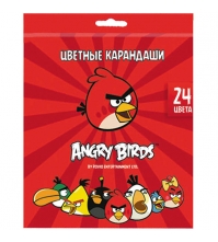 Карандаши Angry Birds 24цв., картон. уп., европодвес