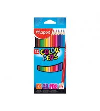 Карандаши Color Peps 12цв., трехгран., заточен., картон. уп., европодвес