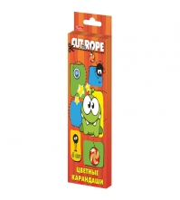 Карандаши Cut the rope 06цв., картон. уп., европодвес