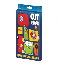 Карандаши Cut the rope 12цв., картон. уп., европодвес